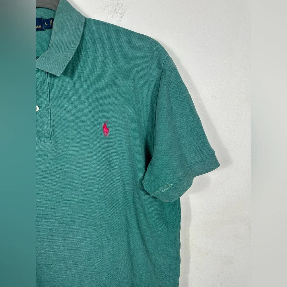 Polo Ralph Lauren Polo Shirt Men’s Large L Green Short Sleeve Classic Fit Cotton
